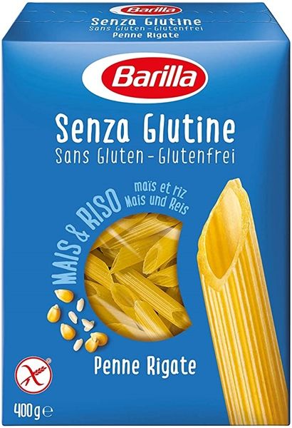 GR.P- Nui ống tre Barilla 400g - Mais & Riso Penne Rigate Senza Glutine