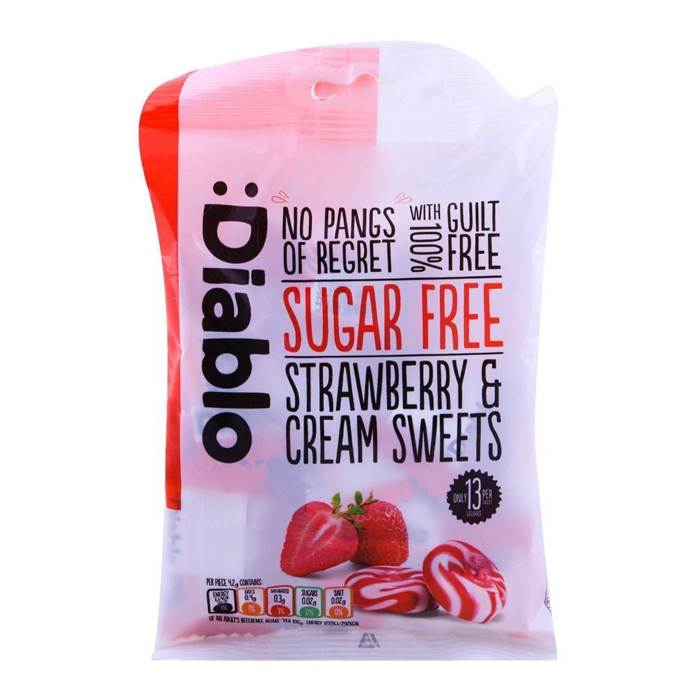 SN.CD- Sugar Free Candy Strawberry & Cream Sweet Diablo 75g