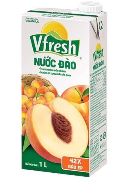 BW.J- Nước ép đào - Peach Juice Vfresh 1L ( box )