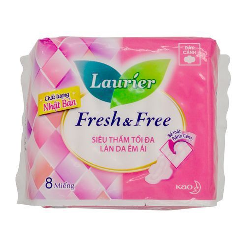 PU.P- Băng Vệ Sinh Laurier Fresh & Free Dày Cánh - Tampon Laurier Fresh And Free ( pack )