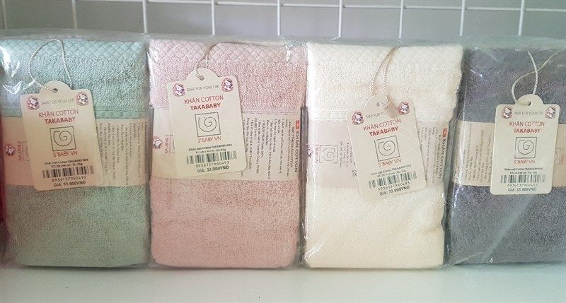 PU.H- Khăn mặt cotton Takababy - Cotton Towels Takababy 55g ( pcs )