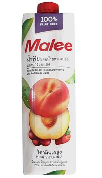 BW.J- Nước ép đào - Peach Juice w. Mixed Fruit Juice Malee 1L ( box )