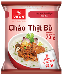 GR.NO- Cháo thịt bằm ViFon Beef Flavor Instant Porridge Vifon 70g