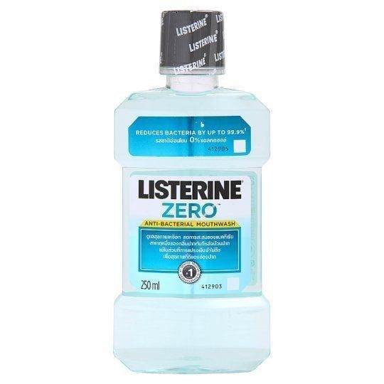 PU.HC- Nước súc miệng Listerine Cool Mint Zero Alcohol không cay - Cool Mint Zero Mouthwash Listerine 250ml ( Bottle )