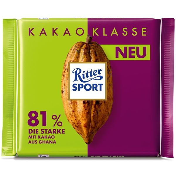 CH- Socola đen 81% cacao - Cocoa Ritter Sport Dark 81% 100g