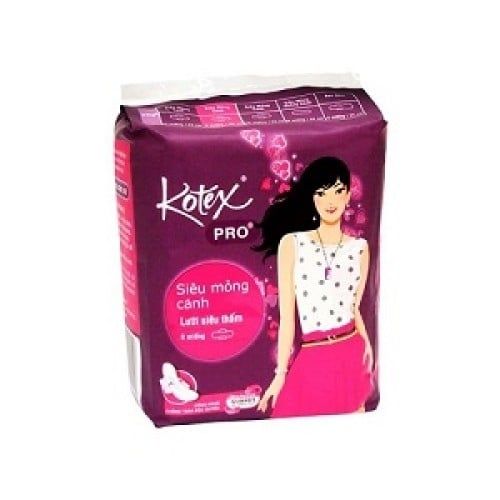 PU-Ultra-thin Sanitary Napkin With Wings 8Pcs Kotex T6