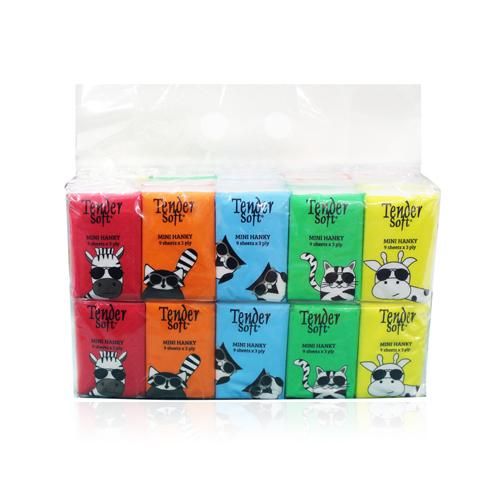 PU.H- Khăn giấy Hanky - Tender Soft Mini Hanky 10pcs/Pack ( Pack )