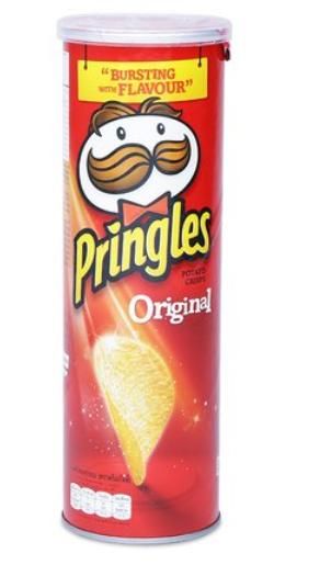 PC.S- Bánh khoai tây vị cơ bản - Original Potato Crisps Pringles 110g (Tin)