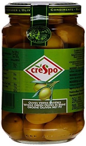 PK- Oiu xanh nguyên trái - Whole Green Olives Crespo 370ml ( Jar )