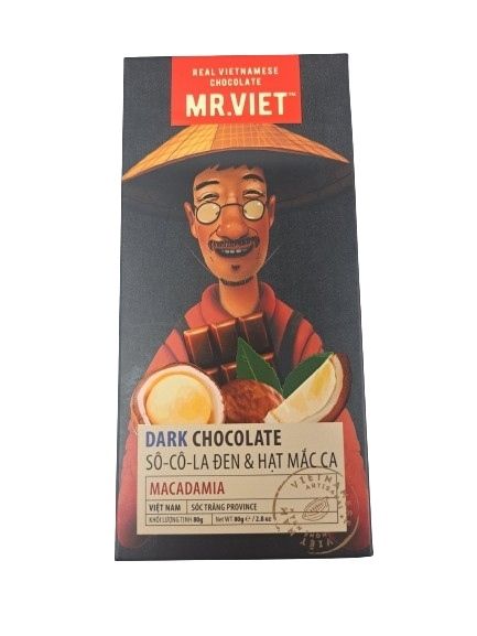 CH- Dark Chocolate & Macadamia Mr.Việt 80g T6