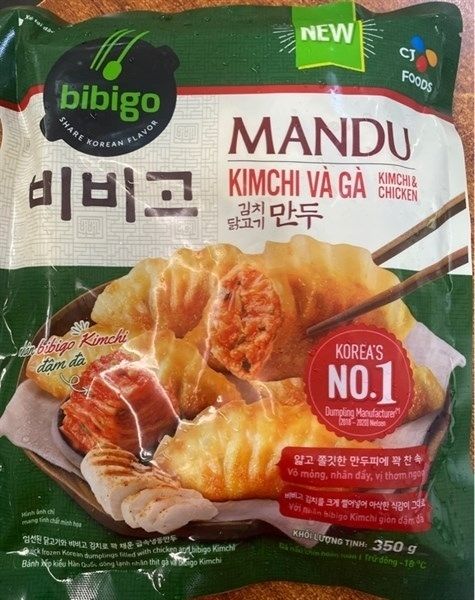 MD- Chicken & Kimchi Mandu Korean Bibigo 300g T8