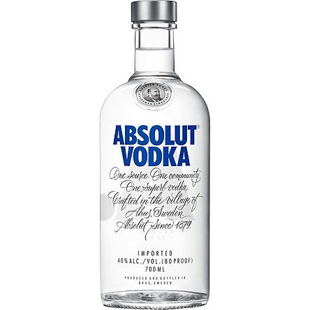 WI.V- Absolut Vodka 700ml 40% (Bottle)