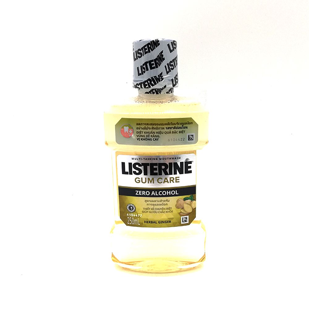 PU.PC- Nước Súc Miệng Giúp Nướu Chắc Khỏe Không Cay Listerine - Gum Care Zero Alcohol Mouthwash Listerine 250ml ( Bottle )