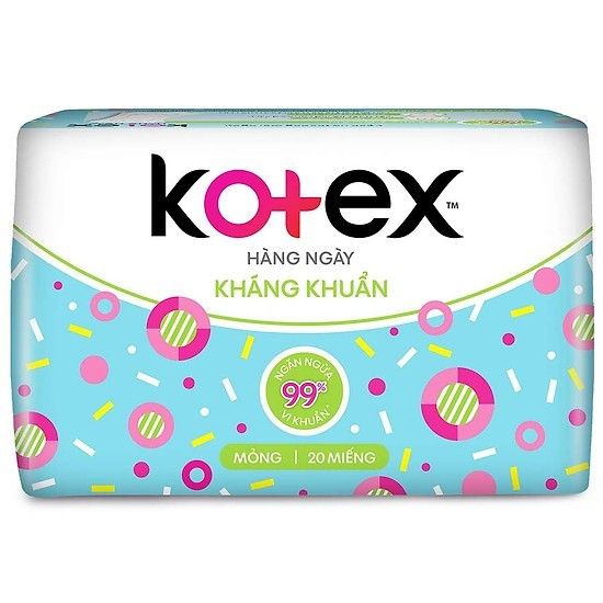 PU.P- Băng Vệ Sinh Hằng Ngày Hương Tự Nhiên Kháng Khuẩn - Antimicrobial Tampon Kotex 20Pcs ( Pack )