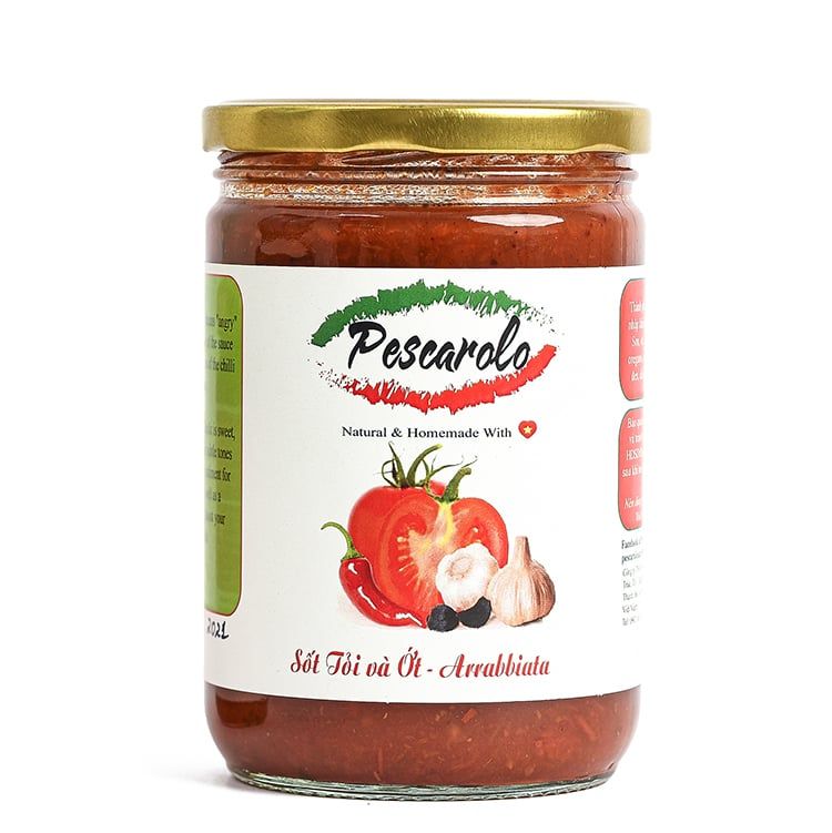 SS- Xốt tỏi và ớt Pescarolo 485g - Arrabbiata Pescarolo 485g ( jar )