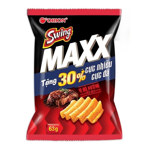 PC.S- Bánh khoai tây vị bò nướng - BBQ Beef Maxx Swing 63g