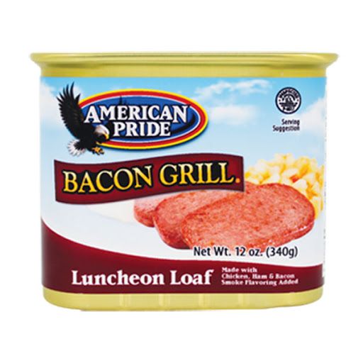 CDF- Thịt hộp xông khói American Pride 340g - Bacon Grill Luncheon Loaf ( tin )