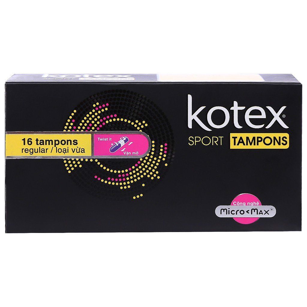 PU.P- Băng vệ sinh Kotex Sport Tampon - Luxe Regular Tampon Kotex 16PCS ( Box )