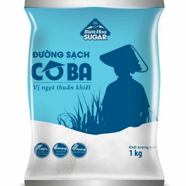 SD- Đường trắng Biên Hòa Cô Ba 1Kg - Sugar ( Pack )