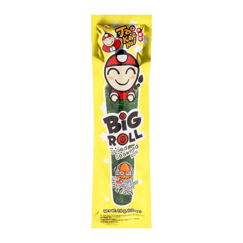 PC.S- Rong biển cuộn vị mực nướng - Big Roll Spicy Grilled Squid Flavour 36g (Pack)