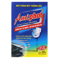 PU.HC- BỘT THÔNG CẦU AMIPHOT - Septic System Treatment Amiphot 220g ( Box )