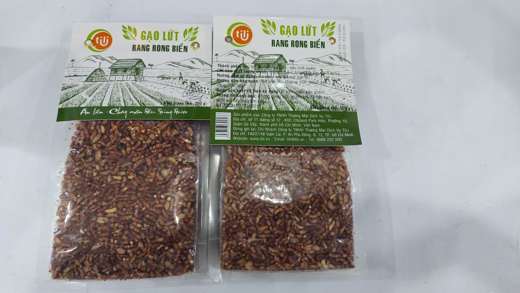 R- Gạo lứt rang rong biển Tili 200g - Brown Rice Dried Seaweed ( pack )