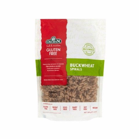 P- Nui xoắn nguyên cám Orgran 250g - Buckwheat Spirals Gluten Free (Gói)