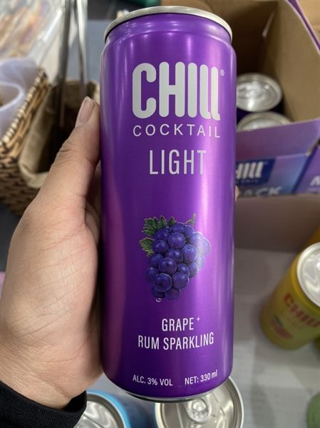 WI.V- Chill Light Grape & Rum Sparkling Cocktail 3% 330ml T8