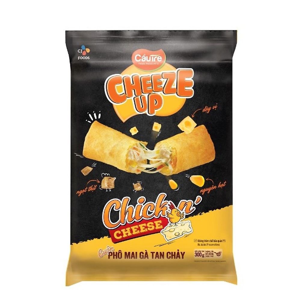 MD- Chicken Cheese Spring Roll Cheeze Up Cầu Tre 300g T3