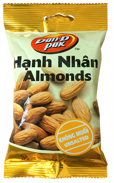 NU- Almond Unsalted Dan-D Pak 50g