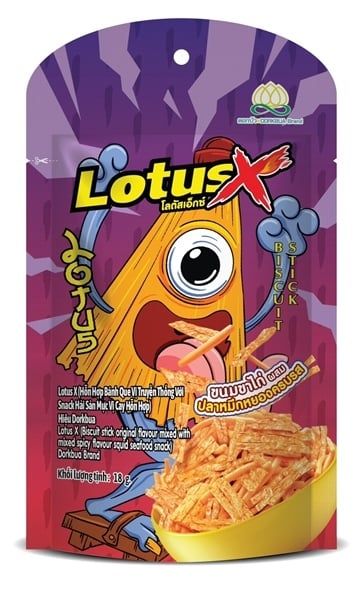 SN- Original Flavor Mixed With Spicy Flavor Squid Seafood Snack Dorkbua 18g T18