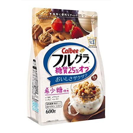 G- Ngũ cốc trái cây tổng hợp - Calbee Furugura Carbohydrate 25% Cereals 600g (Pack)