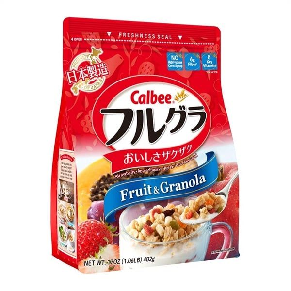 G- Ngũ cốc trái cây hỗn hợp - Calbee Furugura Fruit Granola Cereals 482g (Pack)