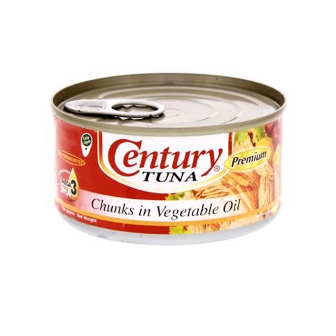 CDF- Cá ngừ ngâm dầu thực vật Century 184g - Tuna Chunks In Vegetable Oil ( Tin )