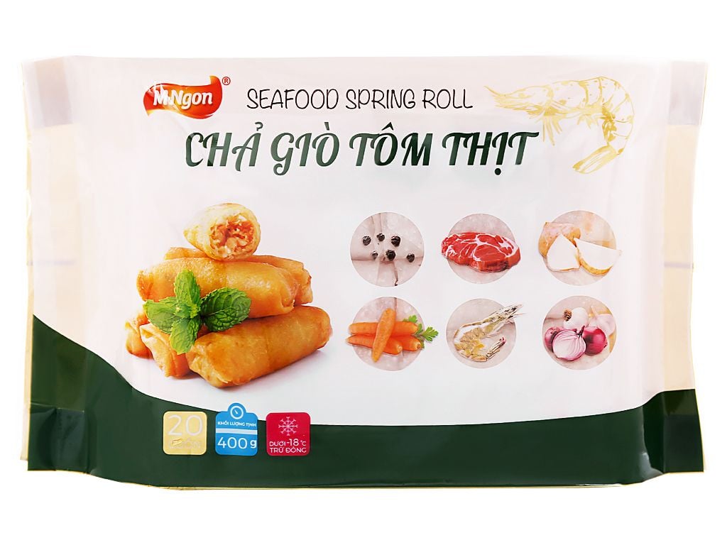 MD- Chả giò tôm thịt M-ngon 400g - Shrimp & Pork Spring M-Ngon 400g ( pack )