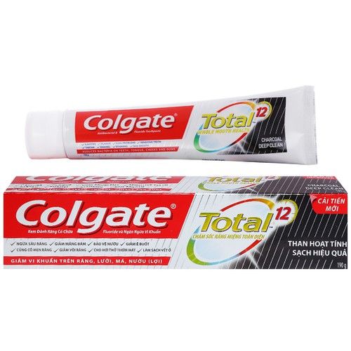 PU.PC- Kem Đánh Răng Colgate Than Hoạt Tính - Charcoal Deep Clean Toothpaste Colgate Total 190g ( box )