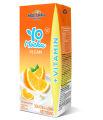 DY- Orange Mocha Flavor UHT Drinking Yogurt Mộc Châu 170ml T8