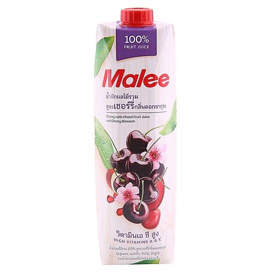 BW.J- Nước ép Cherry - Cherry Juice Mixed Fruit Malee 1L ( Bottle )