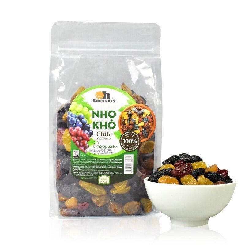 FRD- Chilean Raisins Oh Smile Nuts 500g T4