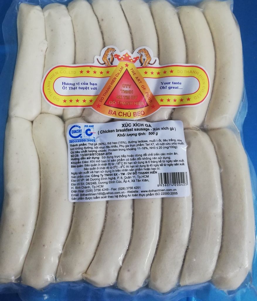 ME.SS- Xúc xích Chippo gà - Chippo Chicken Sausage 500g (pack)