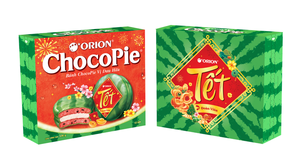 SN.PC- Melon ChocoPie Tết Gif Orion 448g
