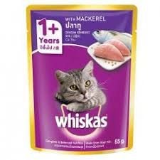 PET- Fish Flavored Cat Food Mackerle Whiskas 85g