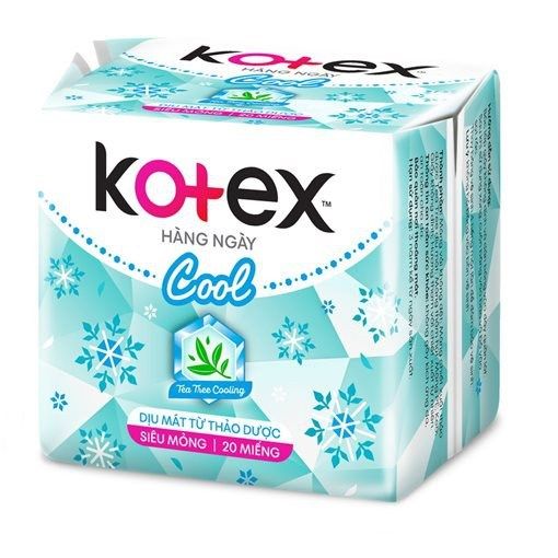 PU.P- Băng Vệ Sinh Kotex Hằng Ngày Thảo Dược dịu mát - Cool Tampon Kotex 20Pcs ( Pack )