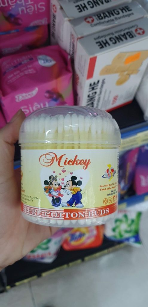 PU-Cotton Buds Mickey (Box)