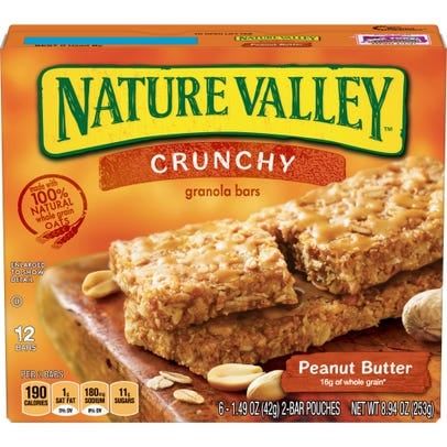 PC.WE- Thanh hạt dinh dưỡng - Crunchy Peanut Butter Nature Valley 253g (Box)