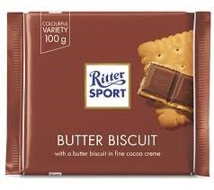 CH- Socola sữa nhân bánh quy bơ - Butter Biscuit Chocolate Ritter Sport 100g (pack)