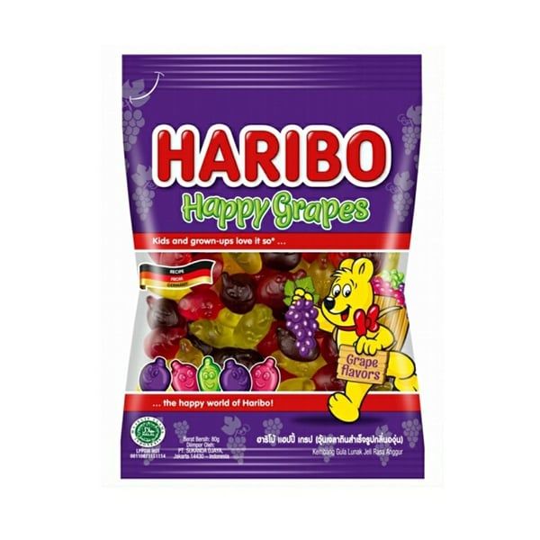 SN.CD- Happy Grapes Haribo 80g