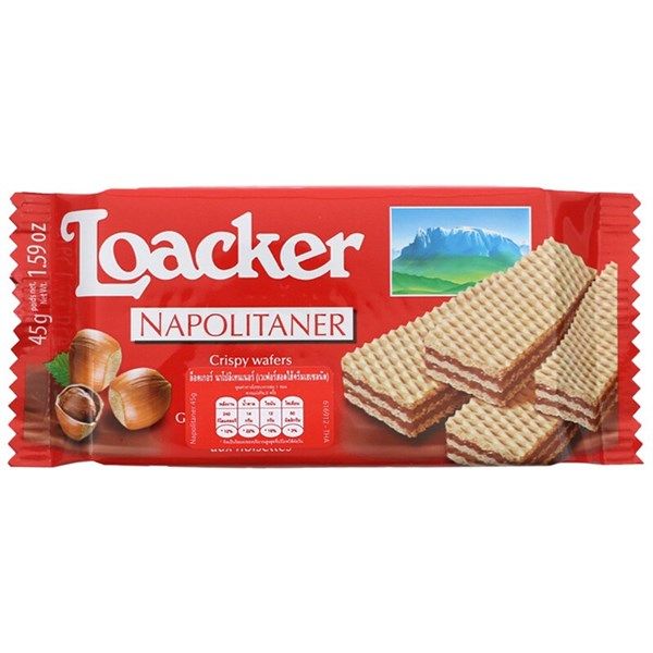 PC.P- Bánh xốp Napolitaner Quadratini Loacker 45g (Pack)