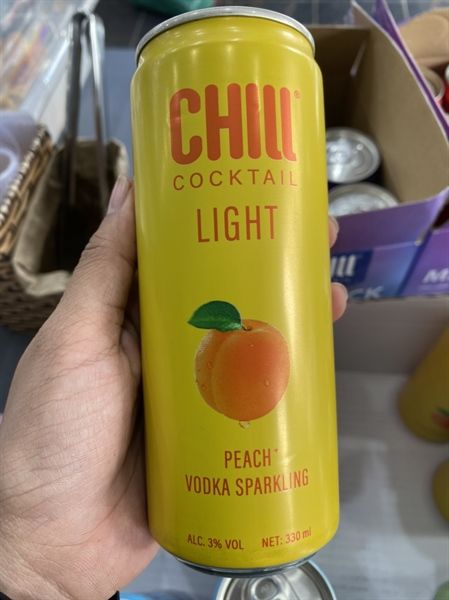 WI.V- Chill Light Peach Vodka Sparkling Cocktail 3% 330ml T8