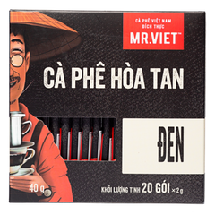 CF-Cà phê. Black Instant Coffee Mr.Viet 40g ecp